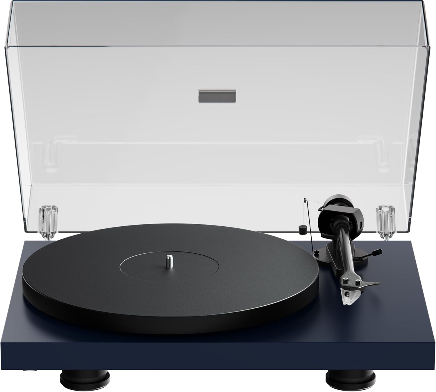 Audiophile Turntable Carbon Fiber Tonearm Steel Blue