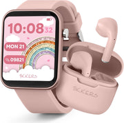 Kids Smart Watch and Earbuds Set Pink Strap