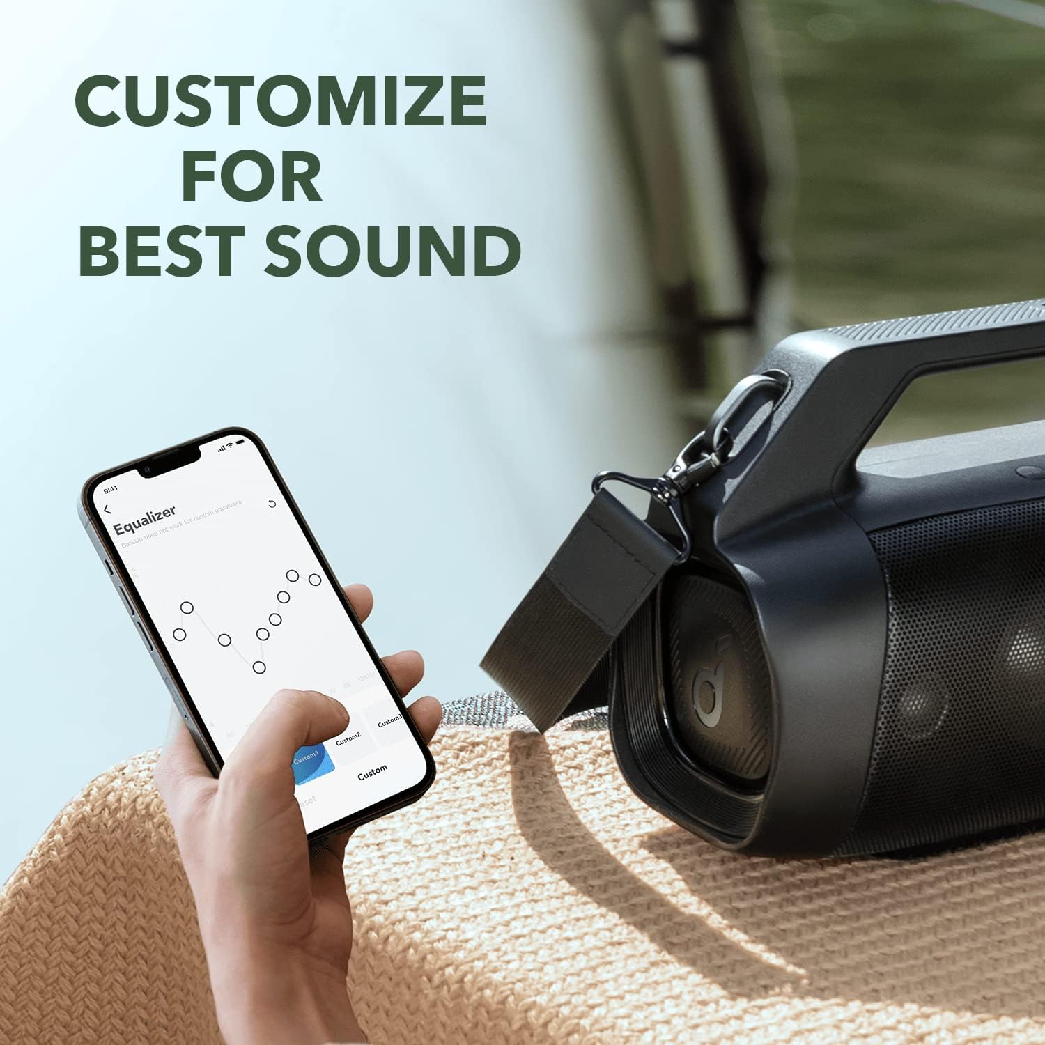 80W Portable Bluetooth Speaker Waterproof IP67 20H Bass