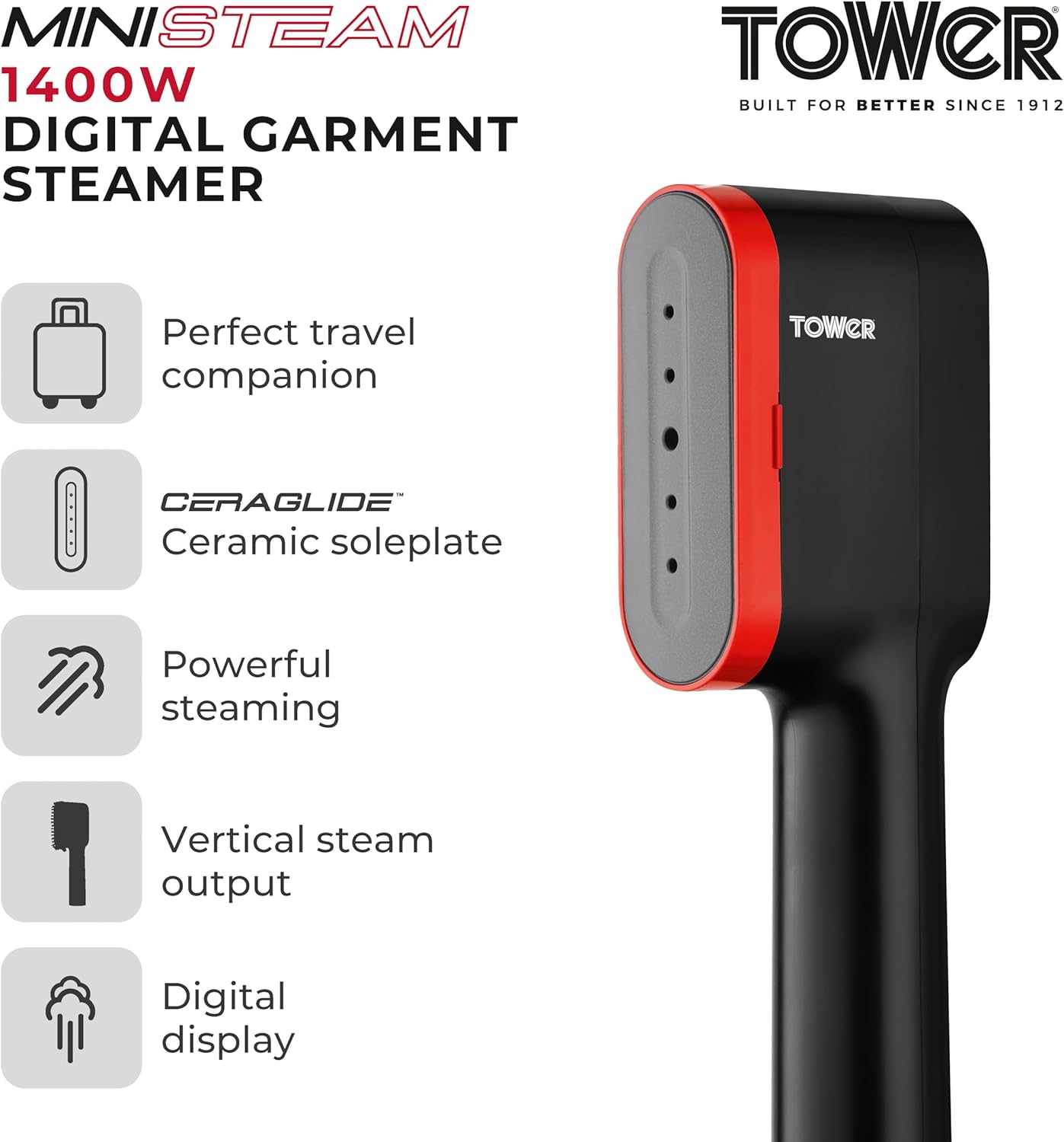 1400W Handheld Garment Steamer Ceramic Plate LED Fast Heat Portable