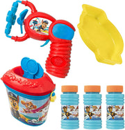 Kids Bubble Bundle Set Bubble Gun Bucket Wands Outdoor Toy