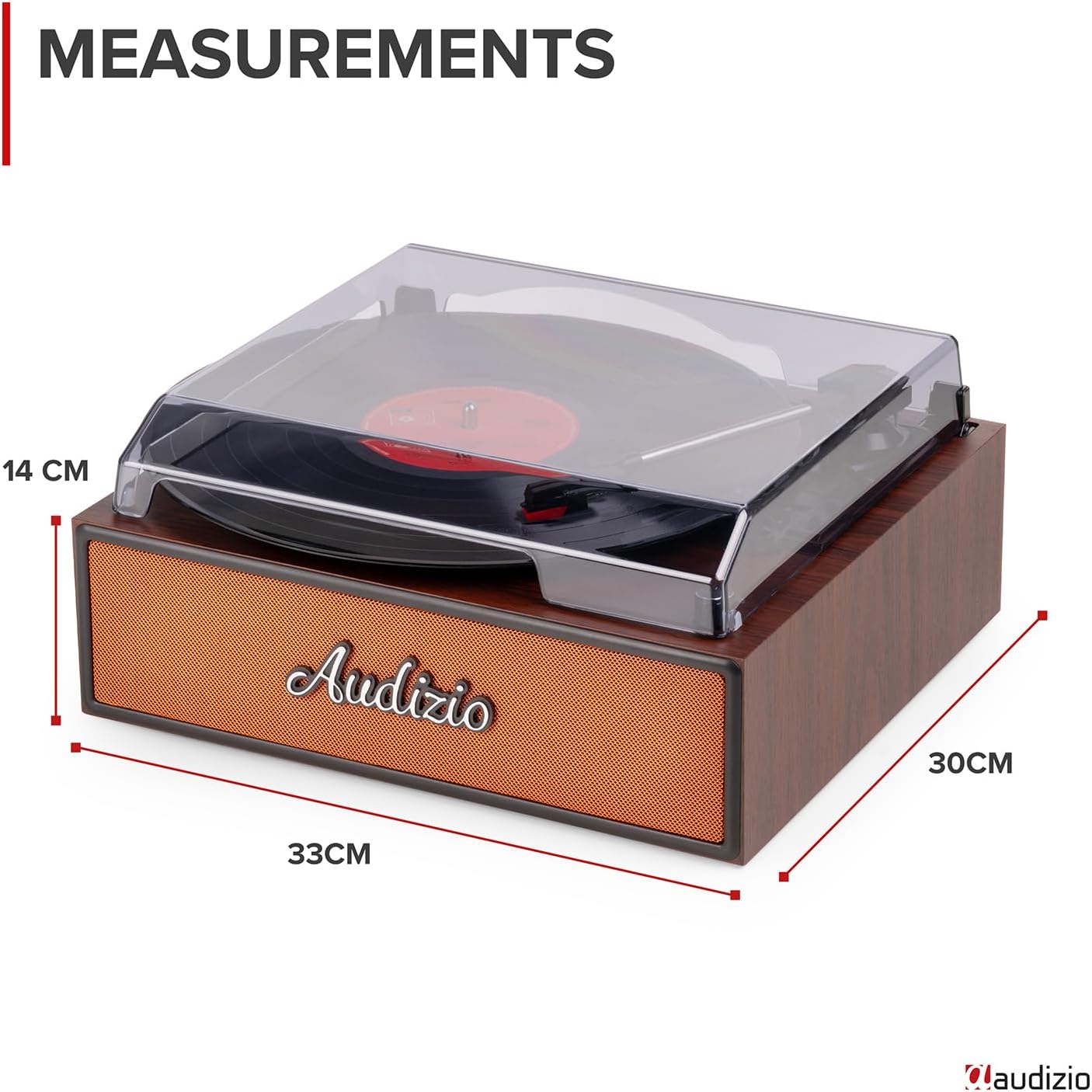 Retro Bluetooth Record Player 3 Speed Copper Finish