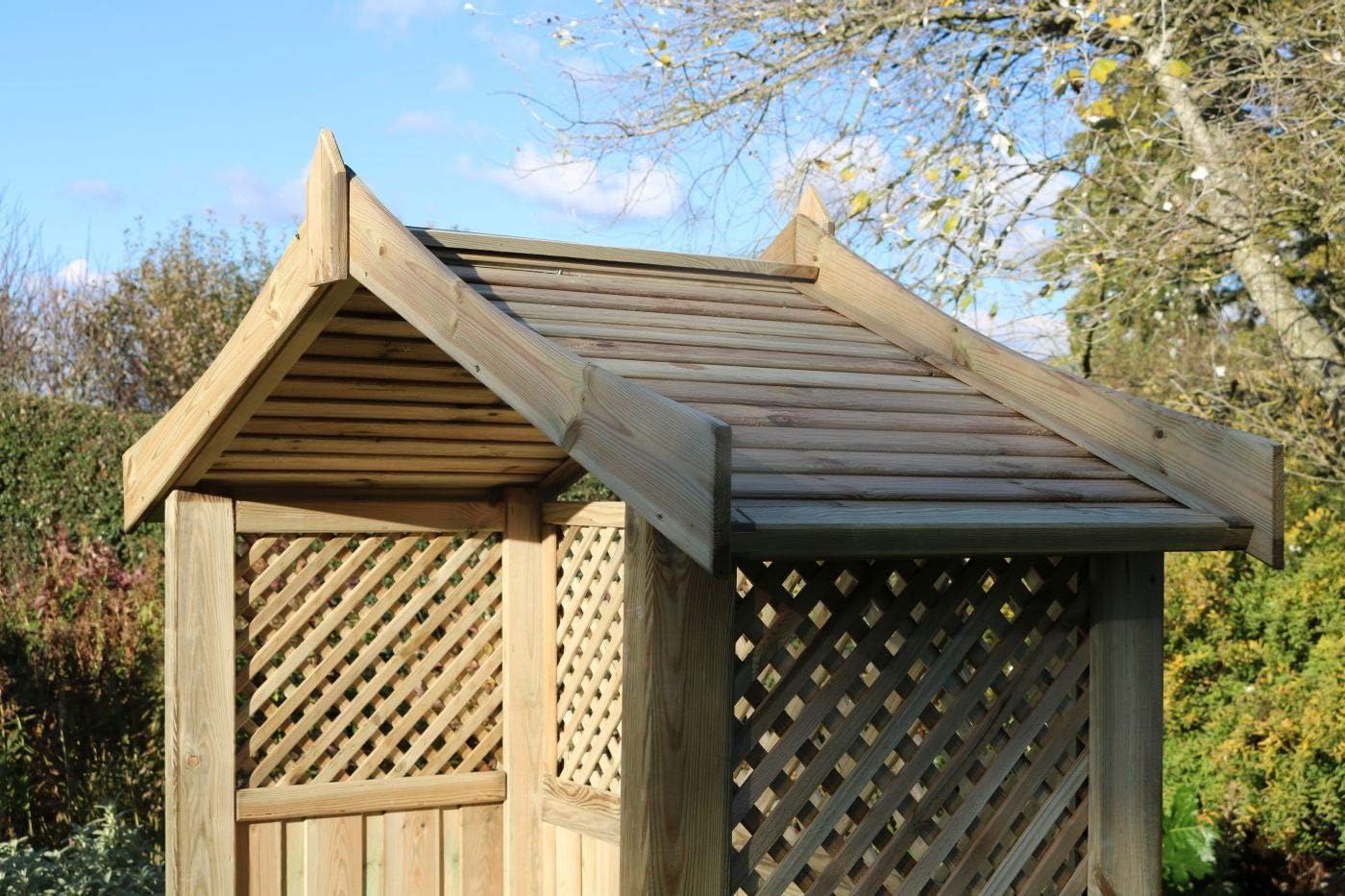 Wooden Garden Arbour Bench Pergola Trellis Seat w/Storage