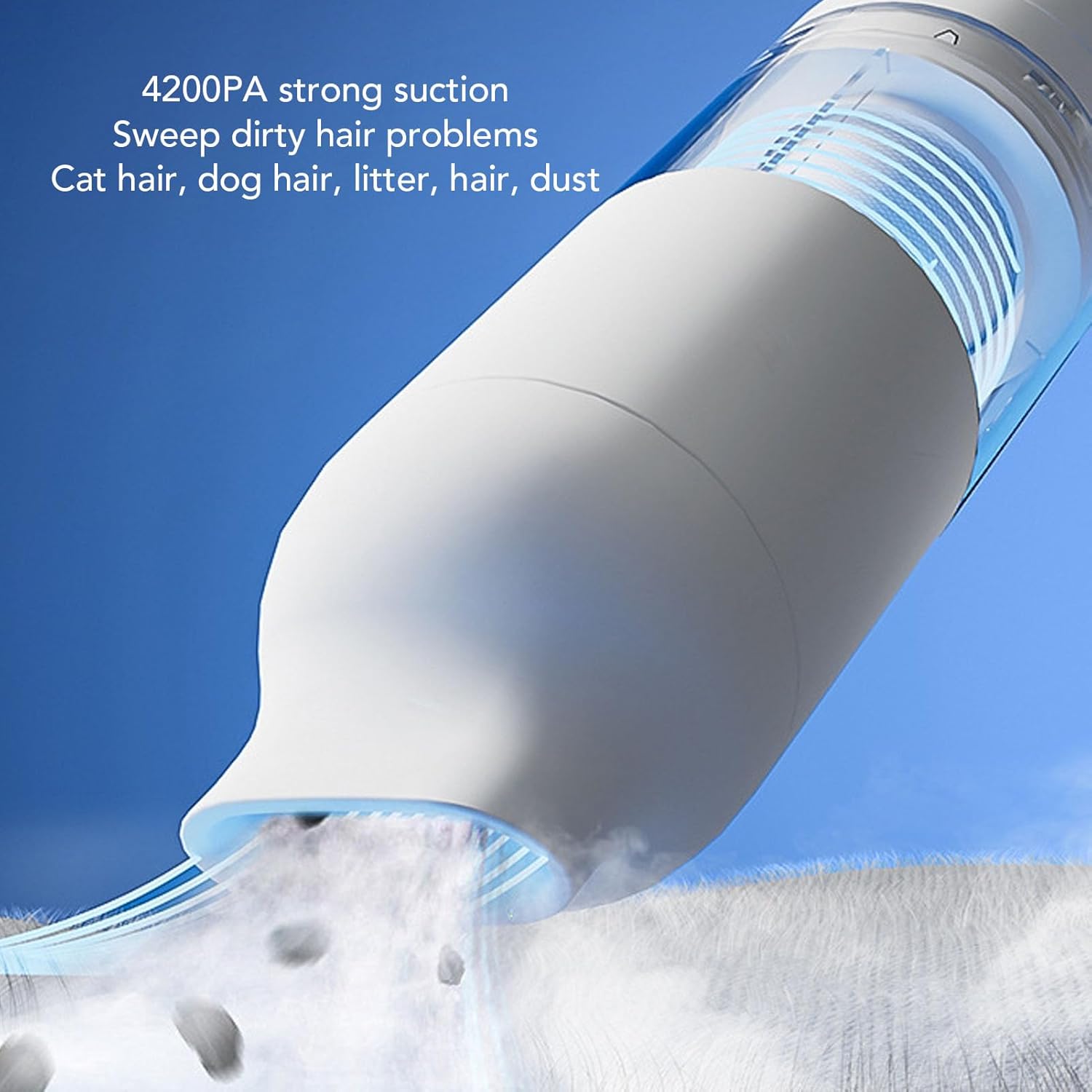 Dog Grooming Vacuum 4200Pa Pet Clipper Shedding Brush