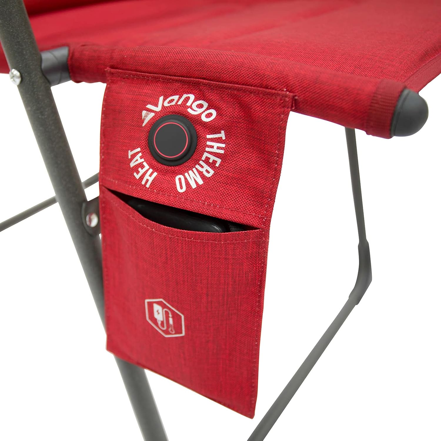 Heated Reclining Camping Chair Padded Tall Folding Seat