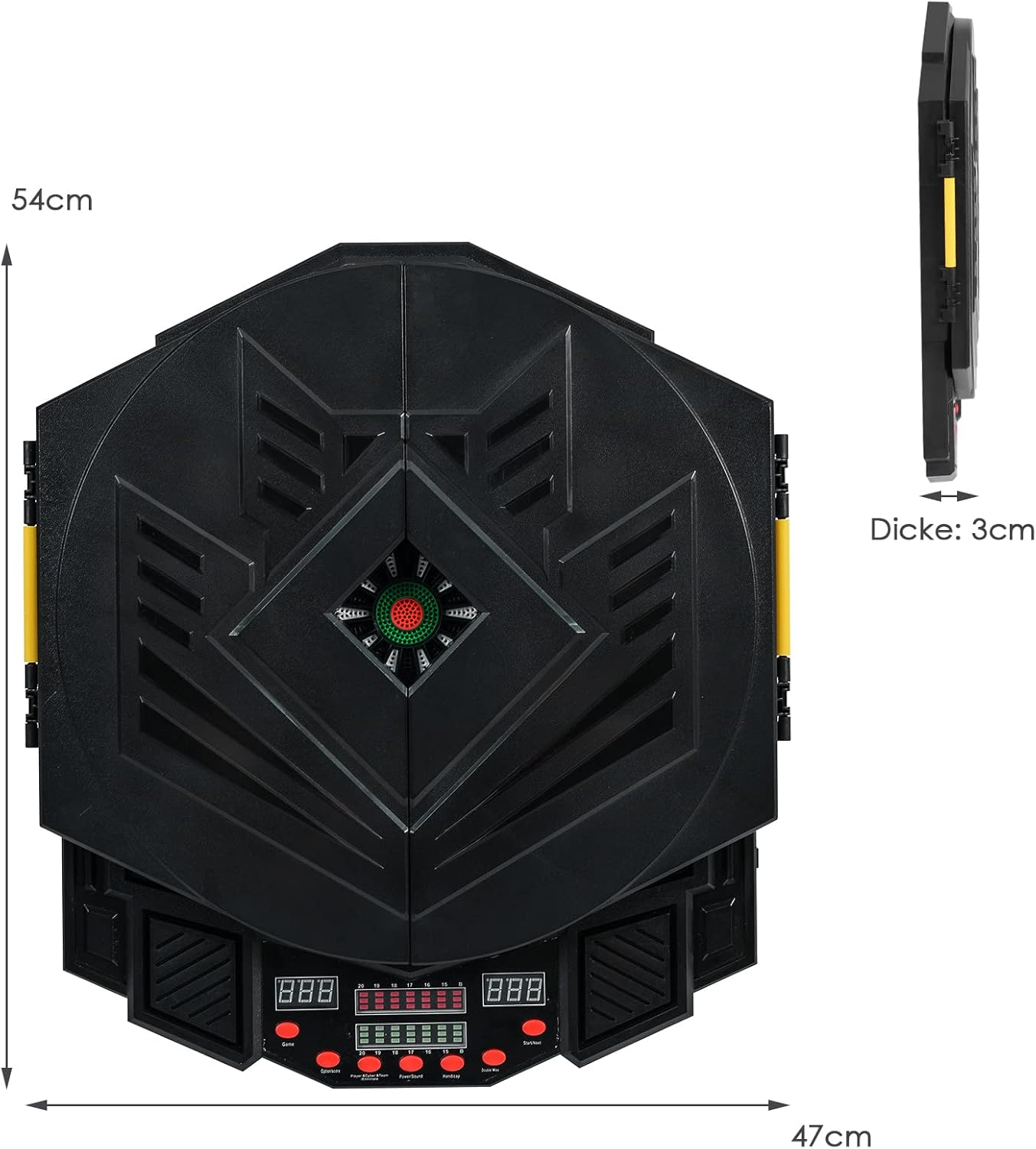 Electronic Dartboard Set Auto Scoring LED Display 12 Darts Cabinet