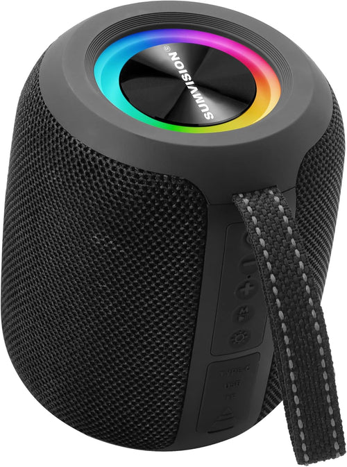 Portable Bluetooth Speaker 16W Stereo RGB Lights 21H Battery TWS