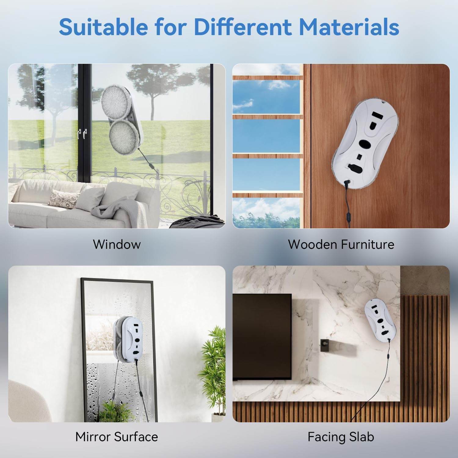 Window Cleaning Robot 5600Pa Smart Spray AI Glass Cleaner Remote