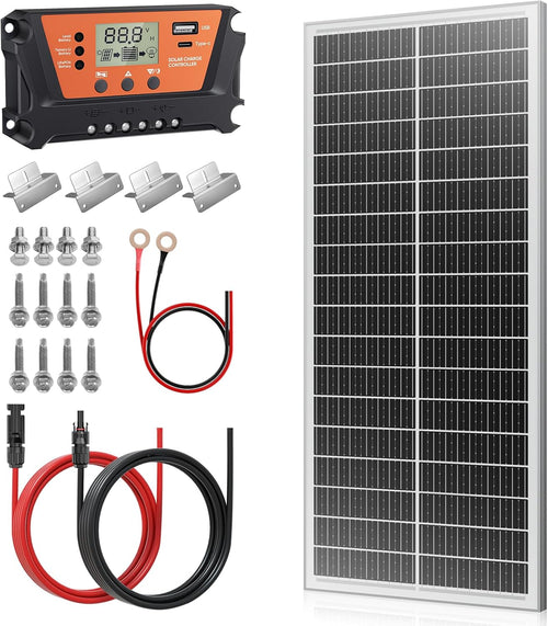 100W Solar Panel Kit 25 Percent Efficiency Mono IP68 MC4 RV Off Grid