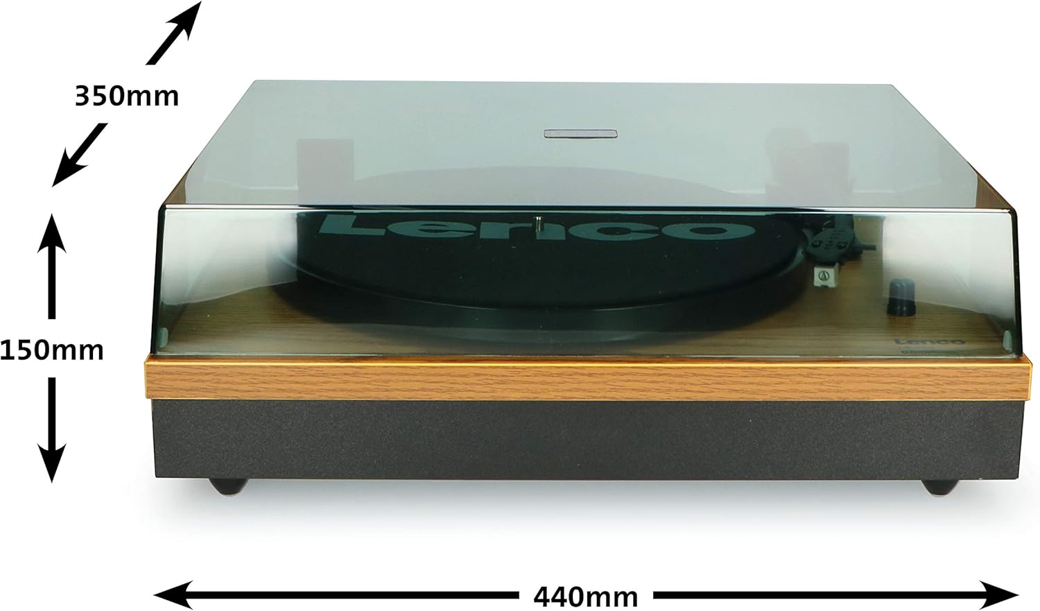 Bluetooth Record Player 2 Speed Turntable 20W Speakers Wood