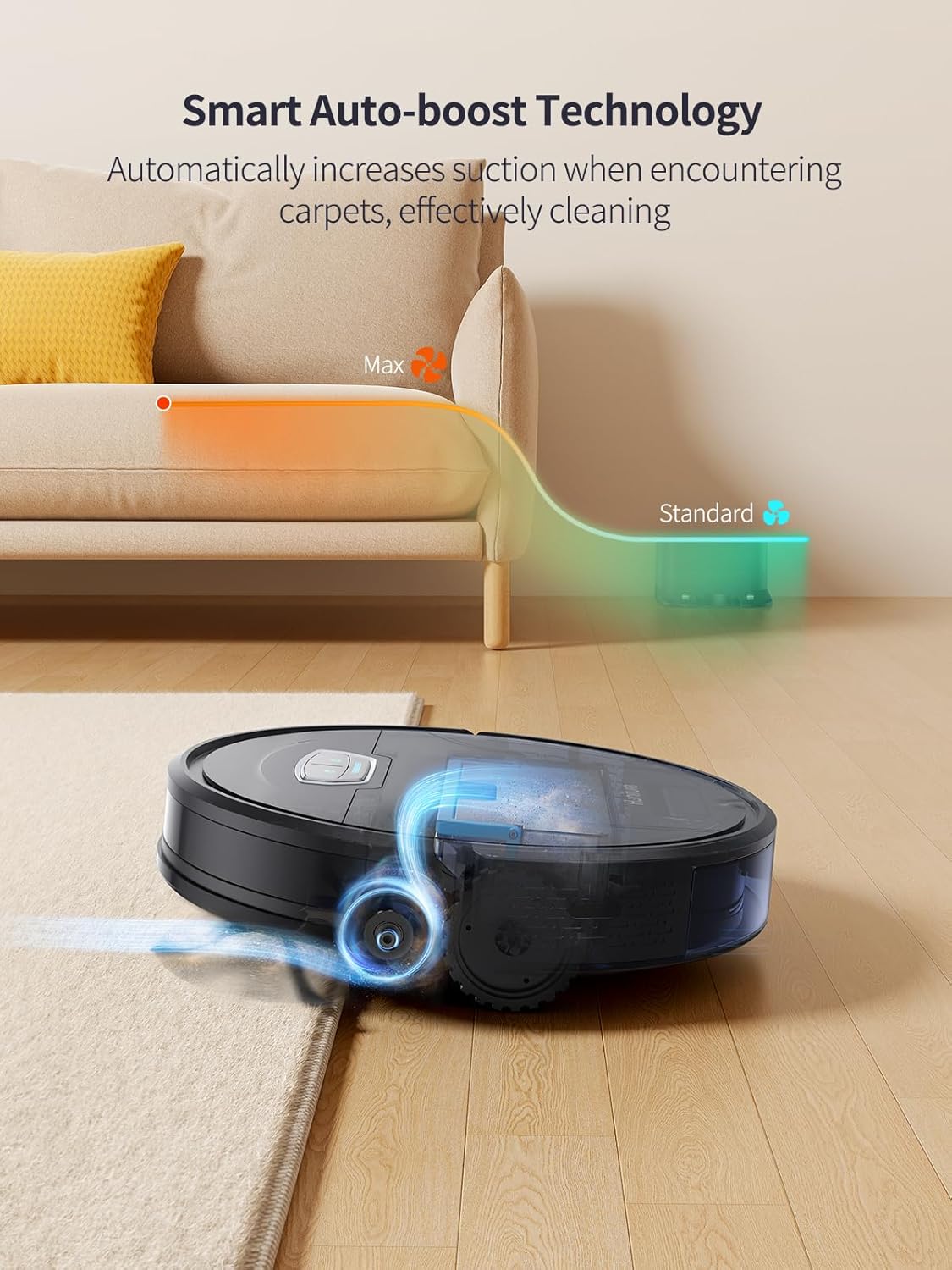 Robot Vacuum Mop 8000Pa Slim App Alexa Pet Hair Carpet