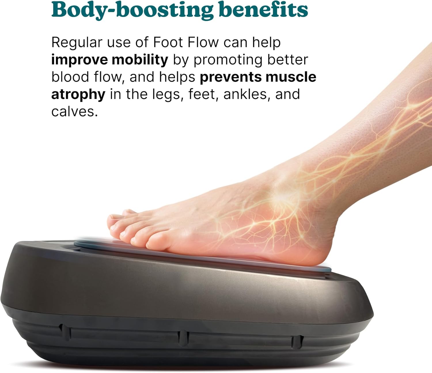 Vibration Foot Massager Heat 20 Intensities Leg Circulation Booster