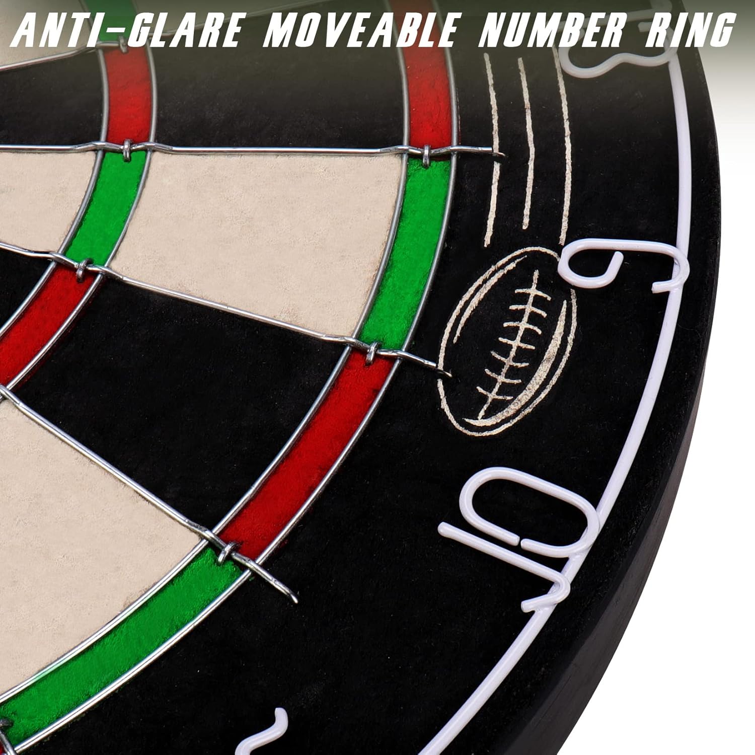 Bristle Dart Board Set Steel Tip Darts Flights Staple Free Target