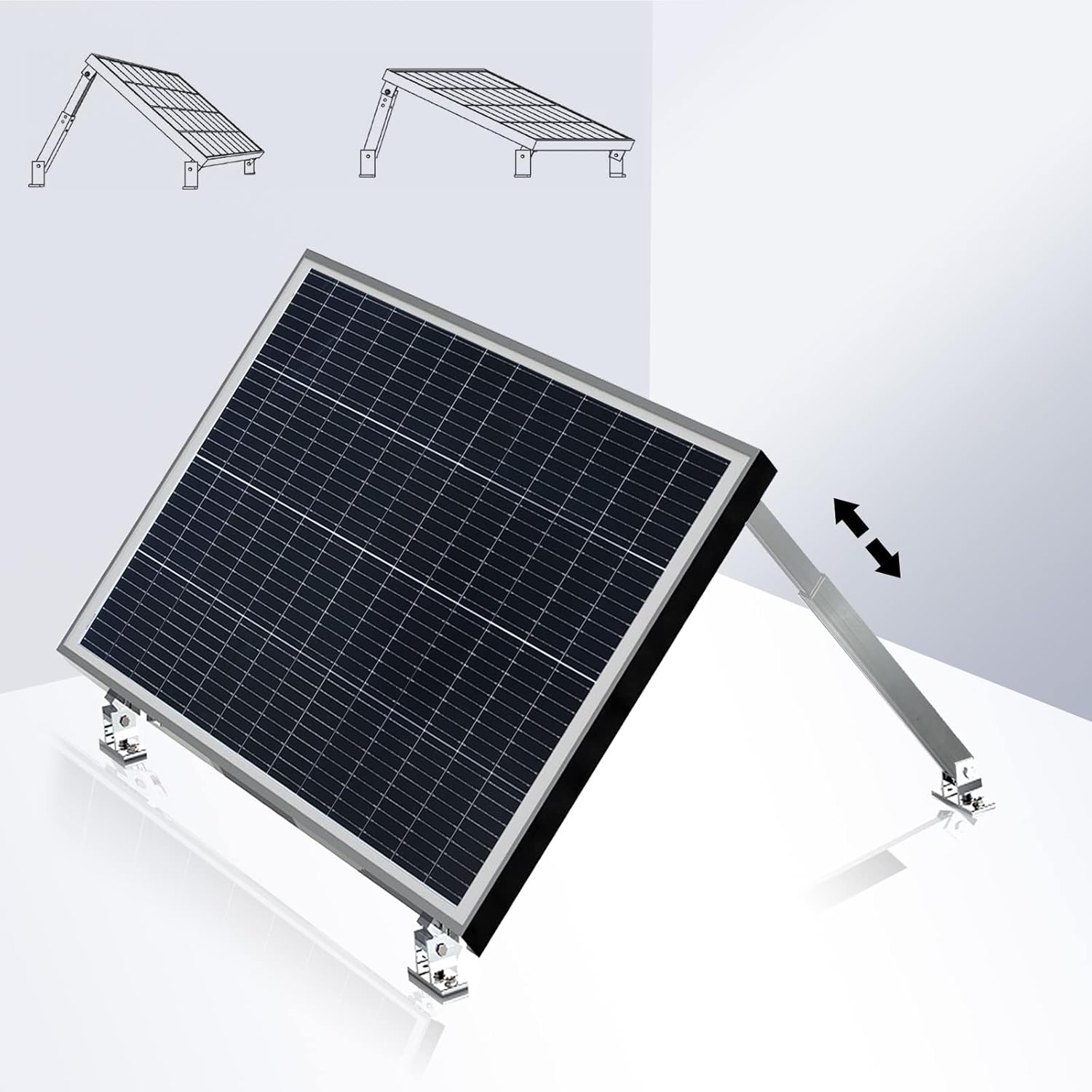 Adjustable Aluminium Solar Panel Mount Bracket 10 to 30 Degree