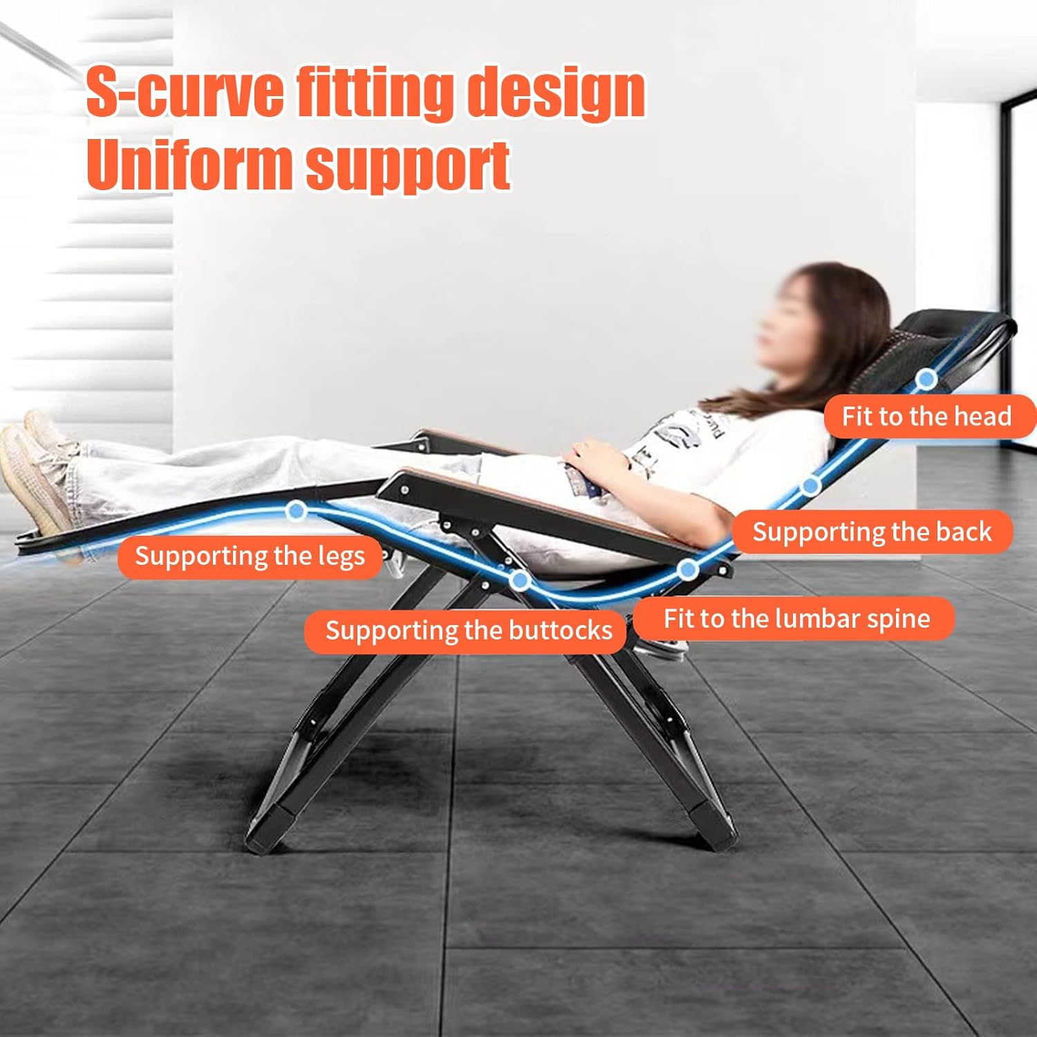 Oversized Zero Gravity Chair Folding Sun Lounger 300kg A