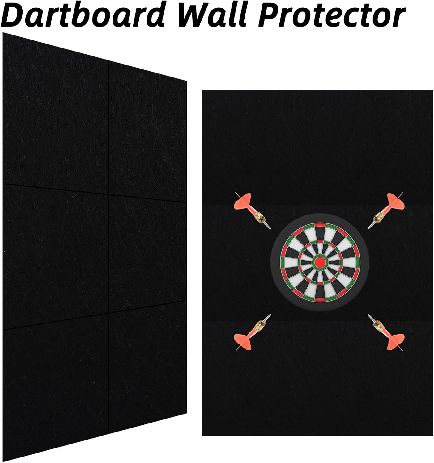 Large Dartboard Wall Protector Felt Self Adhesive 60x90cm Panels
