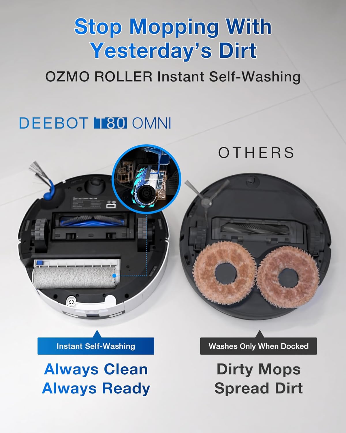 Robot Vacuum Mop Self Empty 18000Pa LiDAR Hot Wash Smart Clean
