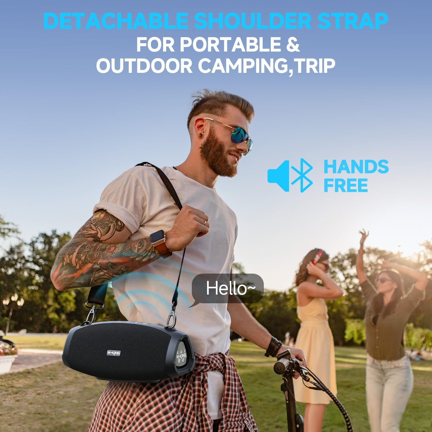 Bluetooth Speaker 120W Portable Loud Boombox Waterproof