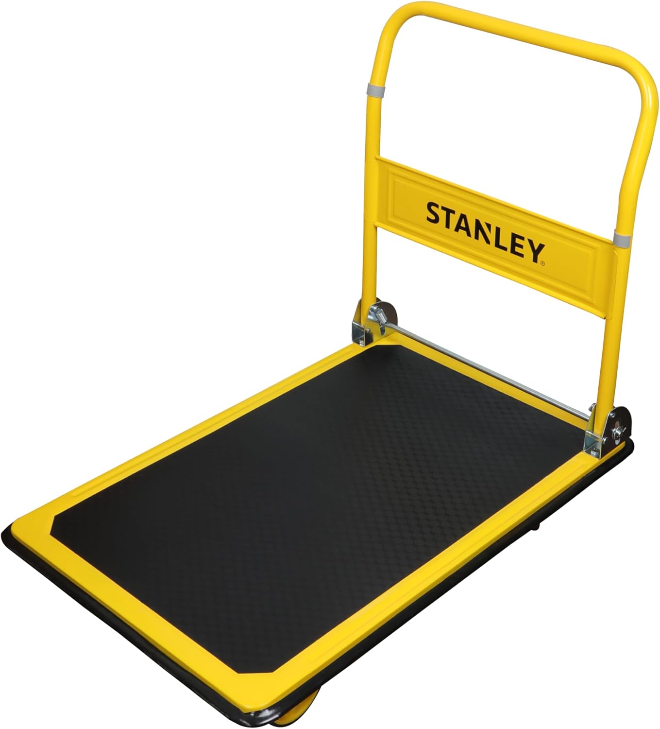 Heavy Duty Platform Truck 300KG Non Slip Trolley Yellow