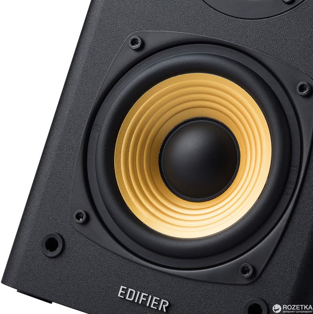 Active Bookshelf Speakers 24W Stereo 4in Woofer RCA Desktop Audio