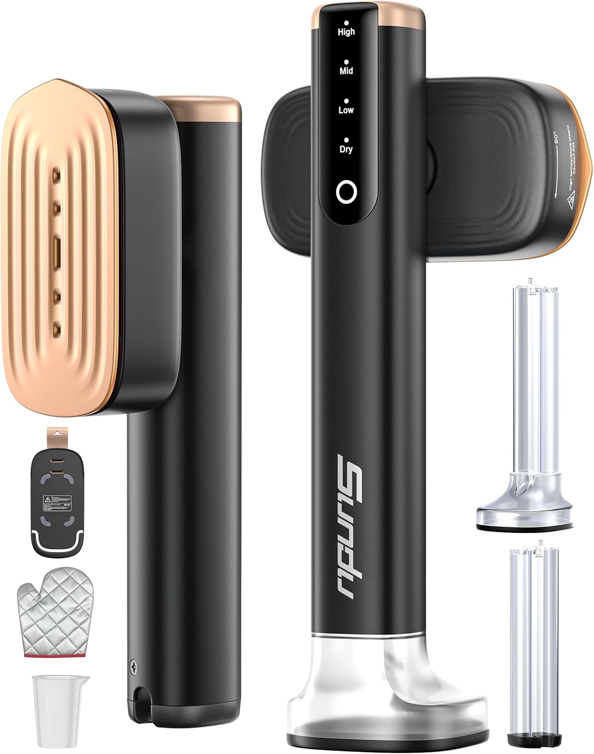 2in1 Portable Clothes Steamer Iron 1200W Fast Heat LED 280ml Tank