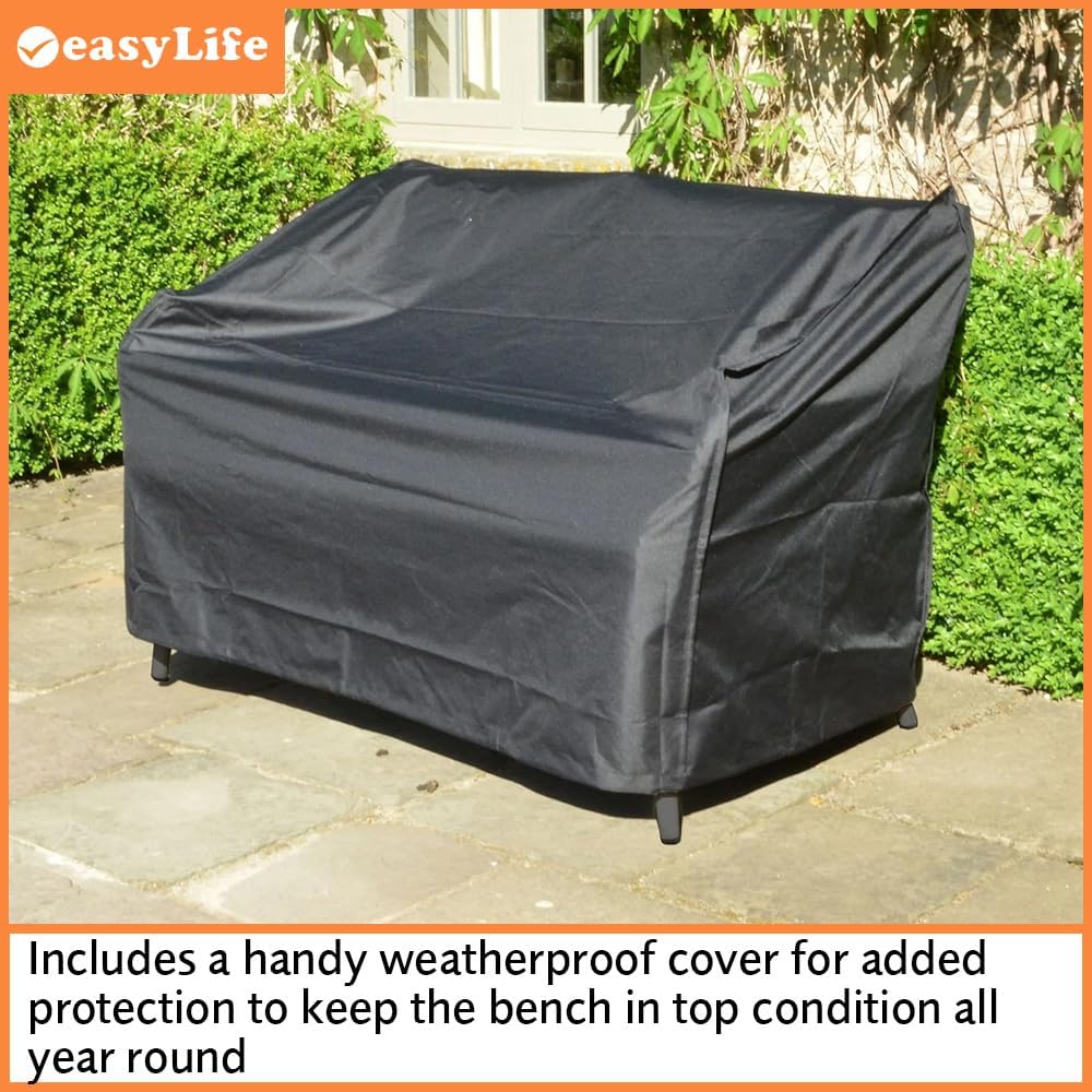 3 Seater Wooden Garden Bench Pine Outdoor Patio Seat w/Cover