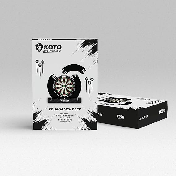 18in Dartboard Set Steel Tip Darts Surround Stand Oche Complete