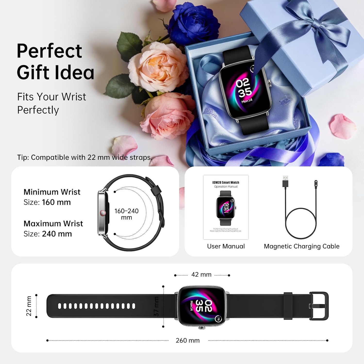 Mens Smart Watch Bluetooth Call 110 Sports IP68 Tracker
