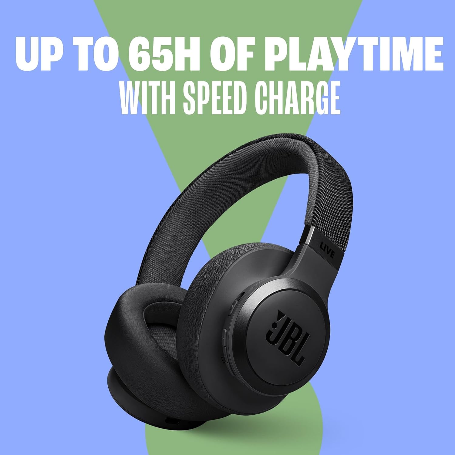 Wireless Bluetooth Noise Cancelling Headphones 65H Playtime Bass