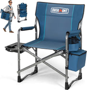Heavy Duty Folding Camping Chair 180kg Director Seat Cooler Table