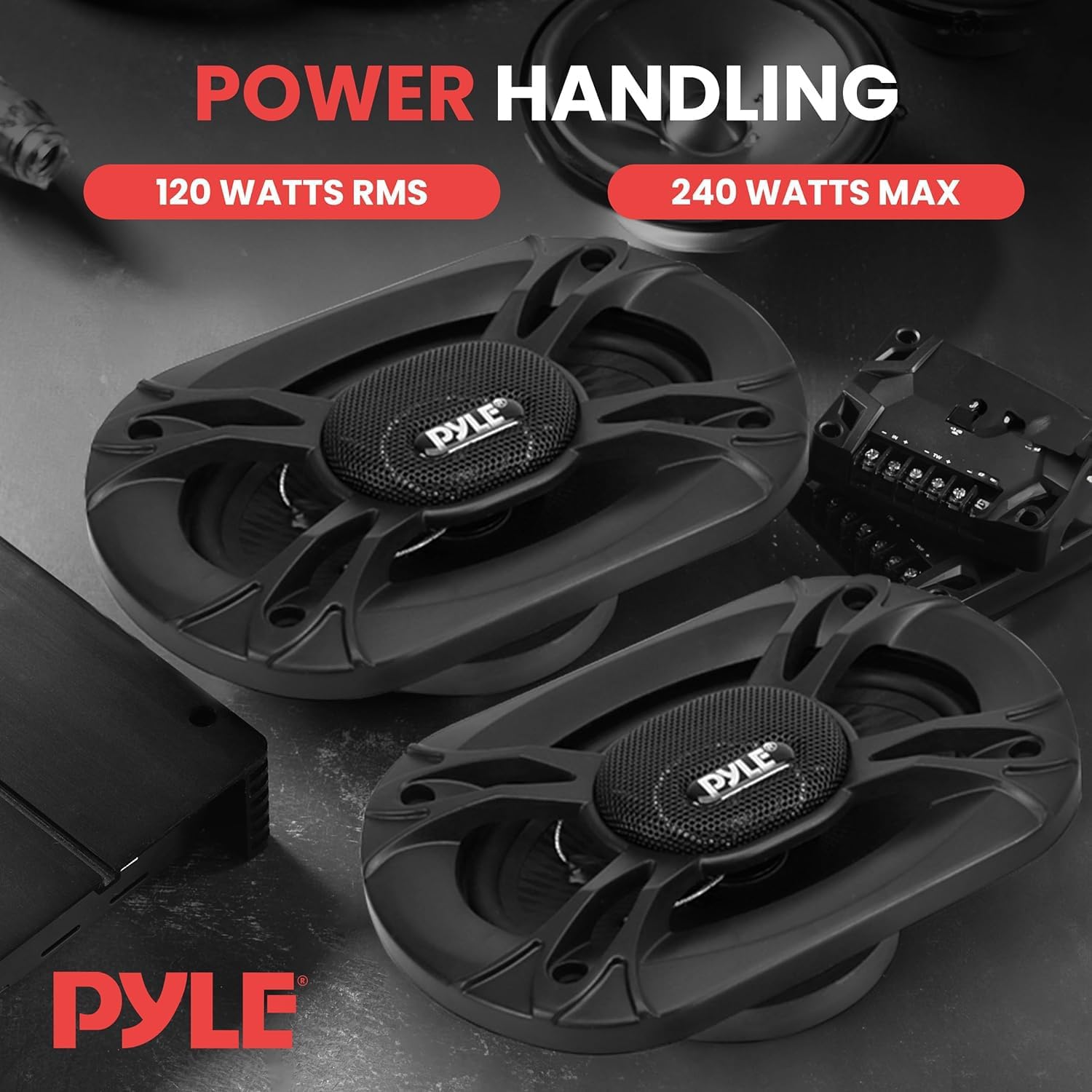 6x4 Inch Car Speakers 300W 3 Way Triaxial Stereo Door Pair