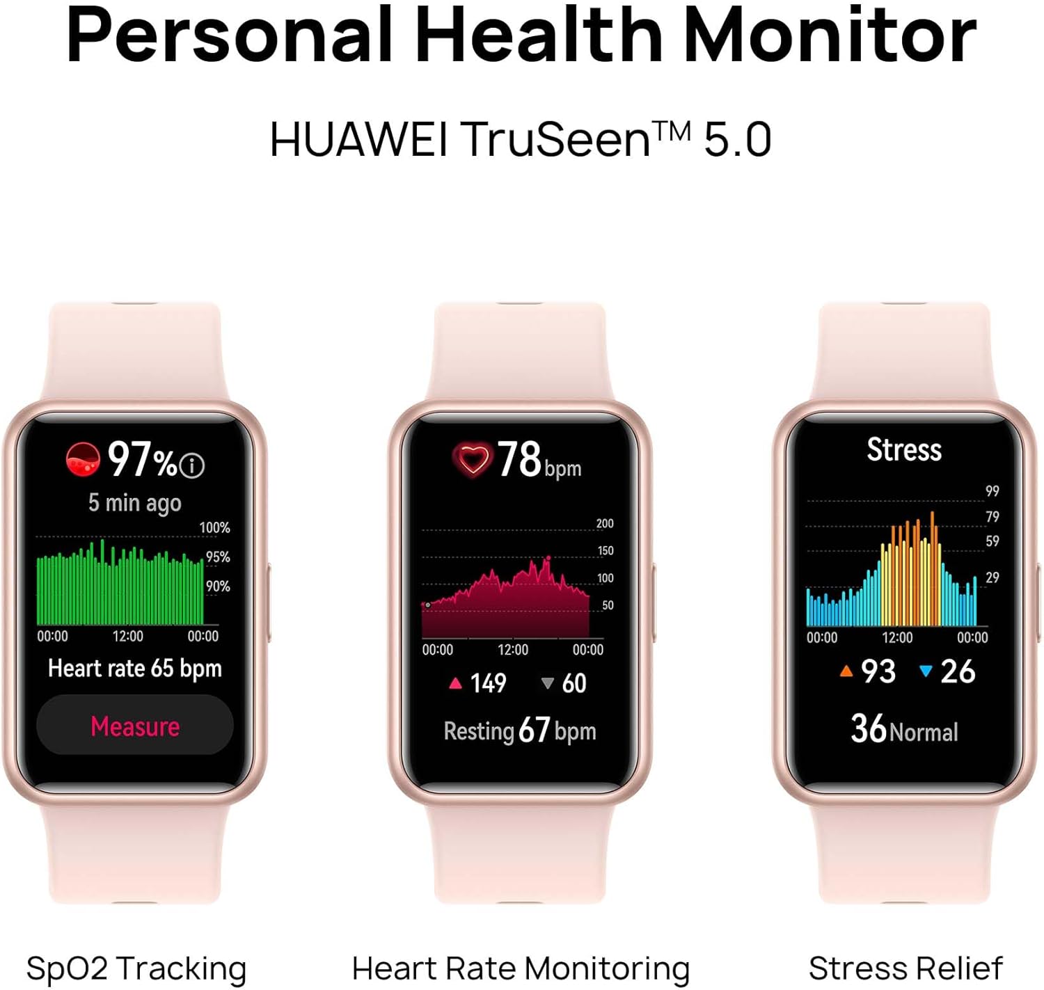AMOLED Fitness Smart Watch GPS Health Tracker Black