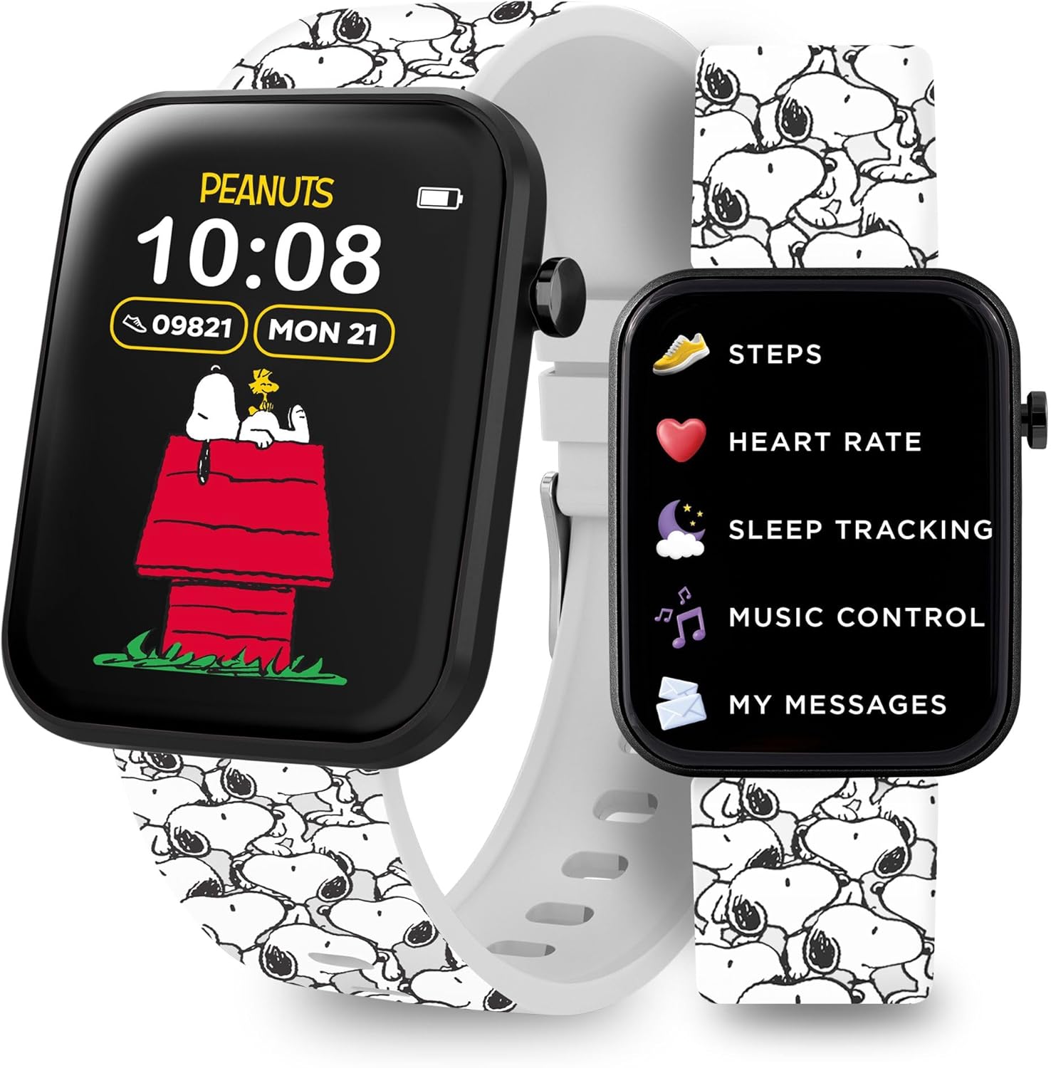 Kids White Smart Watch Step Tracker Sleep Alarm