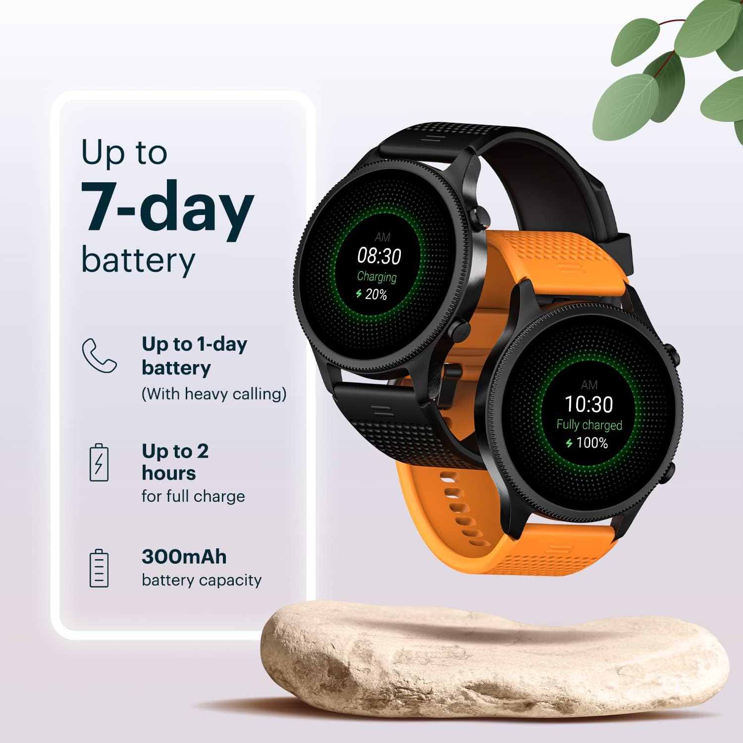 Premium Metallic Smart Watch AMOLED BT Calling Black