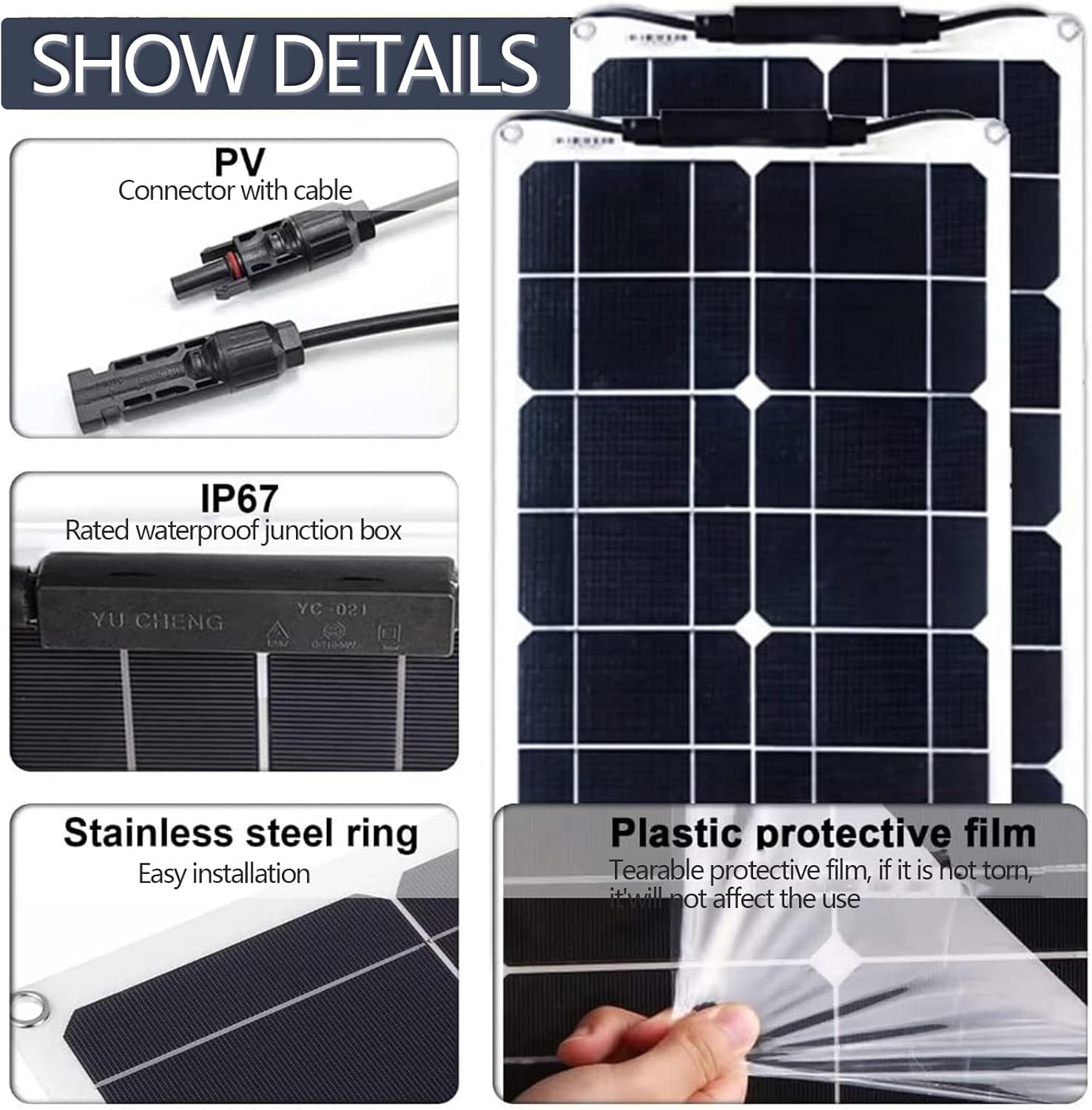 500W Flexible Solar Panel Kit 2x250W with 40A Controller