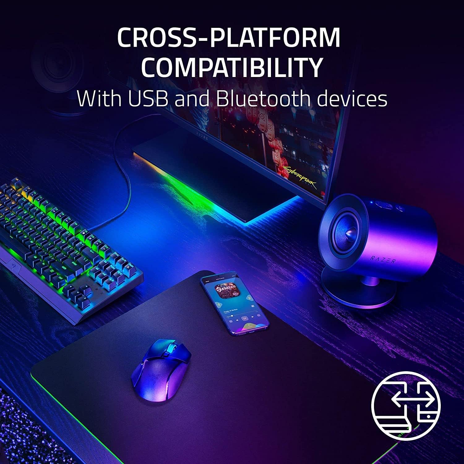 Gaming PC Speakers 69W THX Spatial Audio USB Stereo Desktop