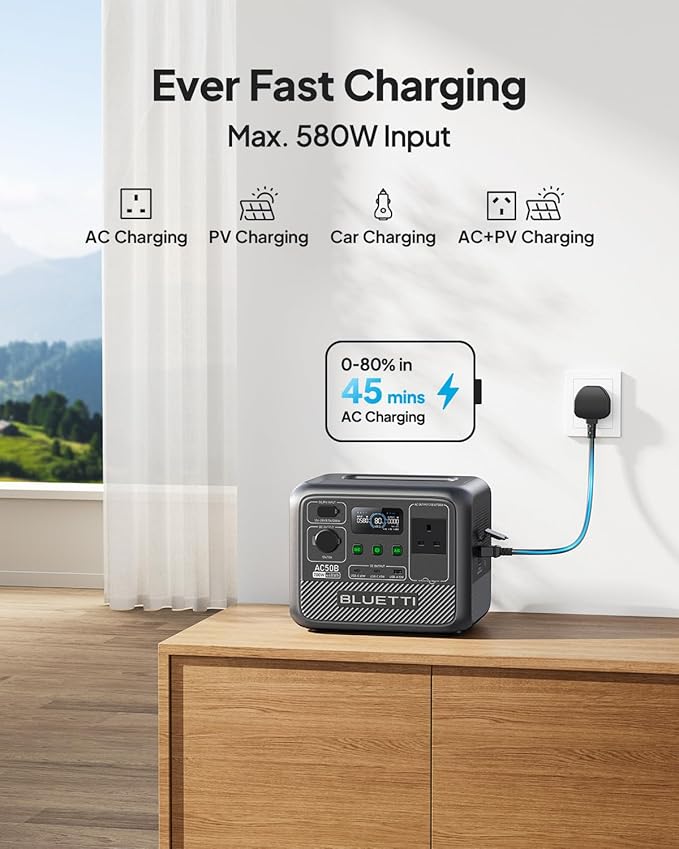 448Wh Solar Generator 700W Portable Power Station 60W Solar Panel