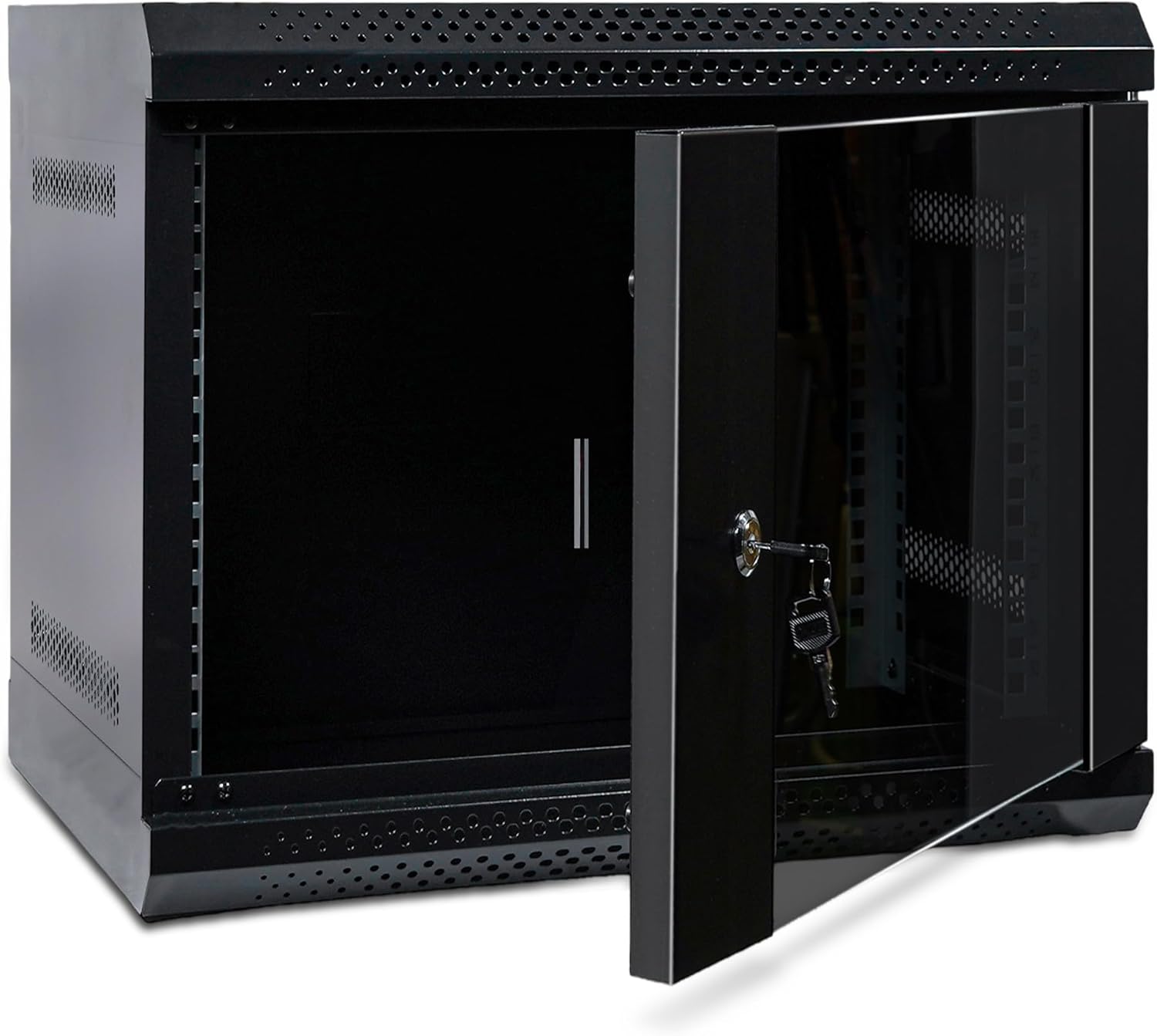 9U Wall Mount Network Cabinet 19 Inch Glass Door 400mm