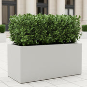 85cm Large Trough Planter White Stone Effect Outdoor Garden Pot