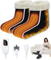 Heated Foot Warmer Electric Feet Pad Split Design 6 Temp Timer