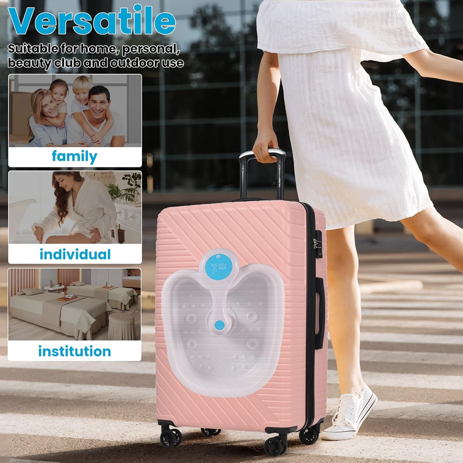 Ionic Foot Spa Detox Bath Machine Portable Ion Foot Soak Relax
