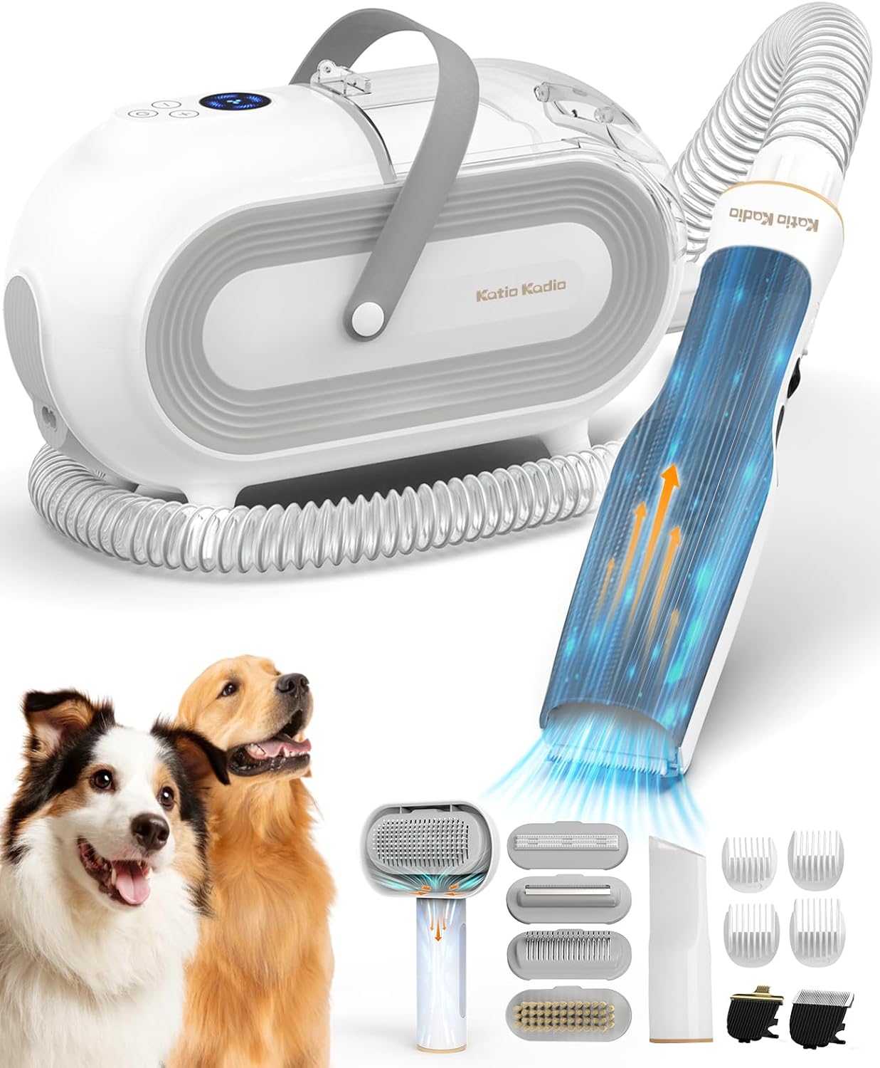 Pet Grooming Vacuum Dog Cat Low Noise 5 Tool Hair Remover