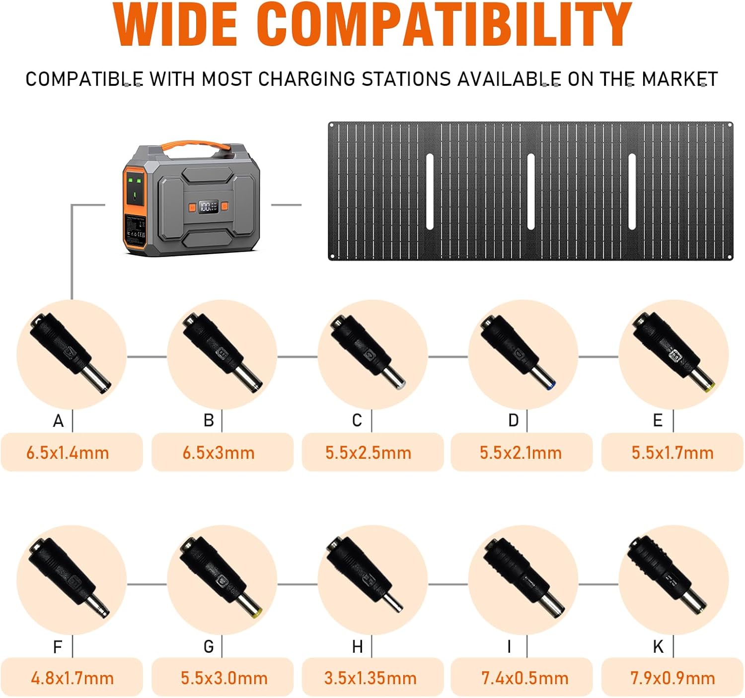 100W Portable Power Station With 40W Solar Panel 99Wh