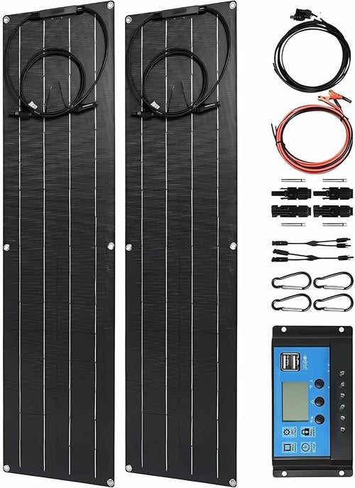 300W Flexible Solar Panel Kit 12V 24V Ultra Thin RV Boat Charger