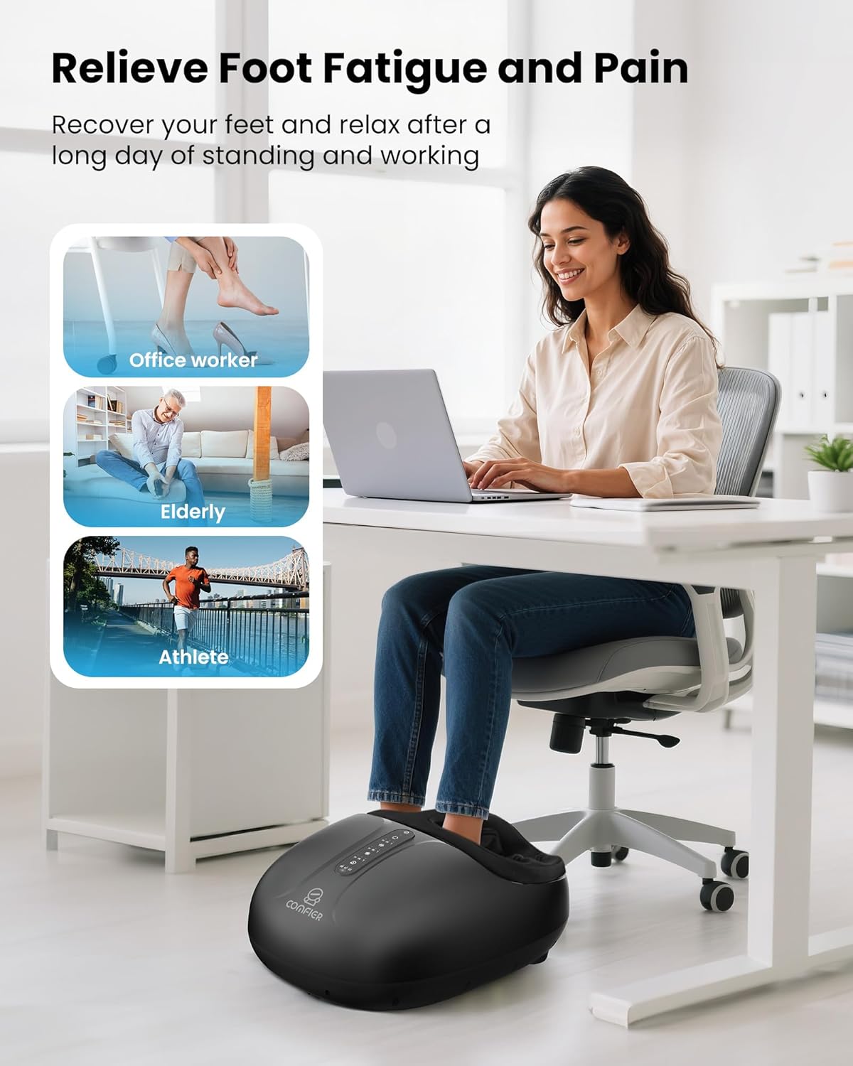 Shiatsu Foot Massager Heat Compression Remote Control Size 14