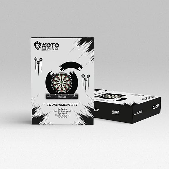 18in Dartboard Set Steel Tip Darts Surround Stand Oche Complete