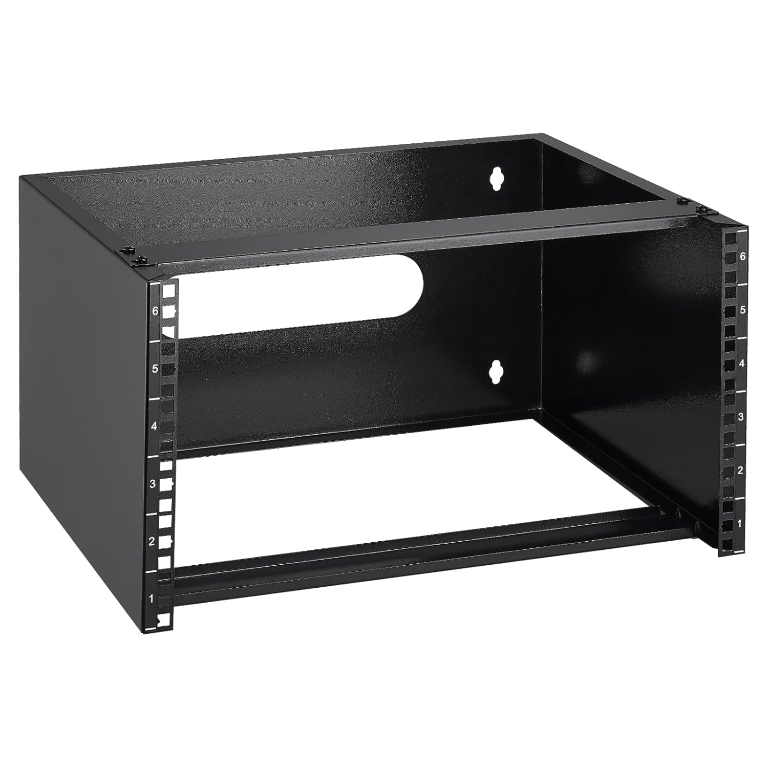 6U Wall Mount Network Rack 19 Inch 14 Inch Steel Bracket