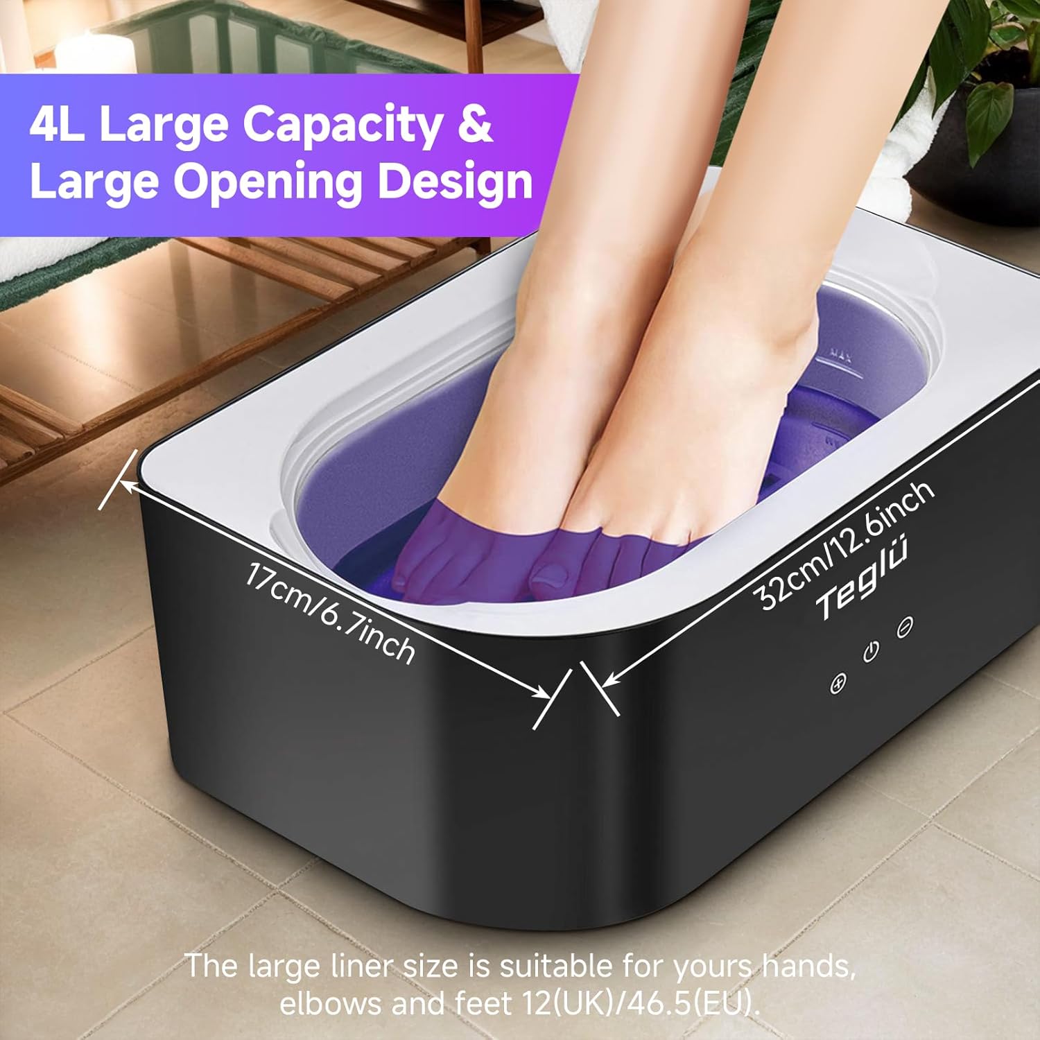 Paraffin Wax Machine 4L Hand Foot Spa Heater Kit Wax Refill Set