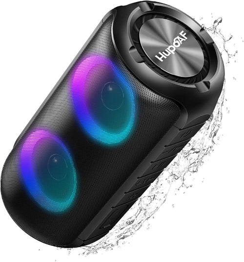 Portable Bluetooth Speaker 3D Stereo Bass RGB Lights IPX7 Waterproof