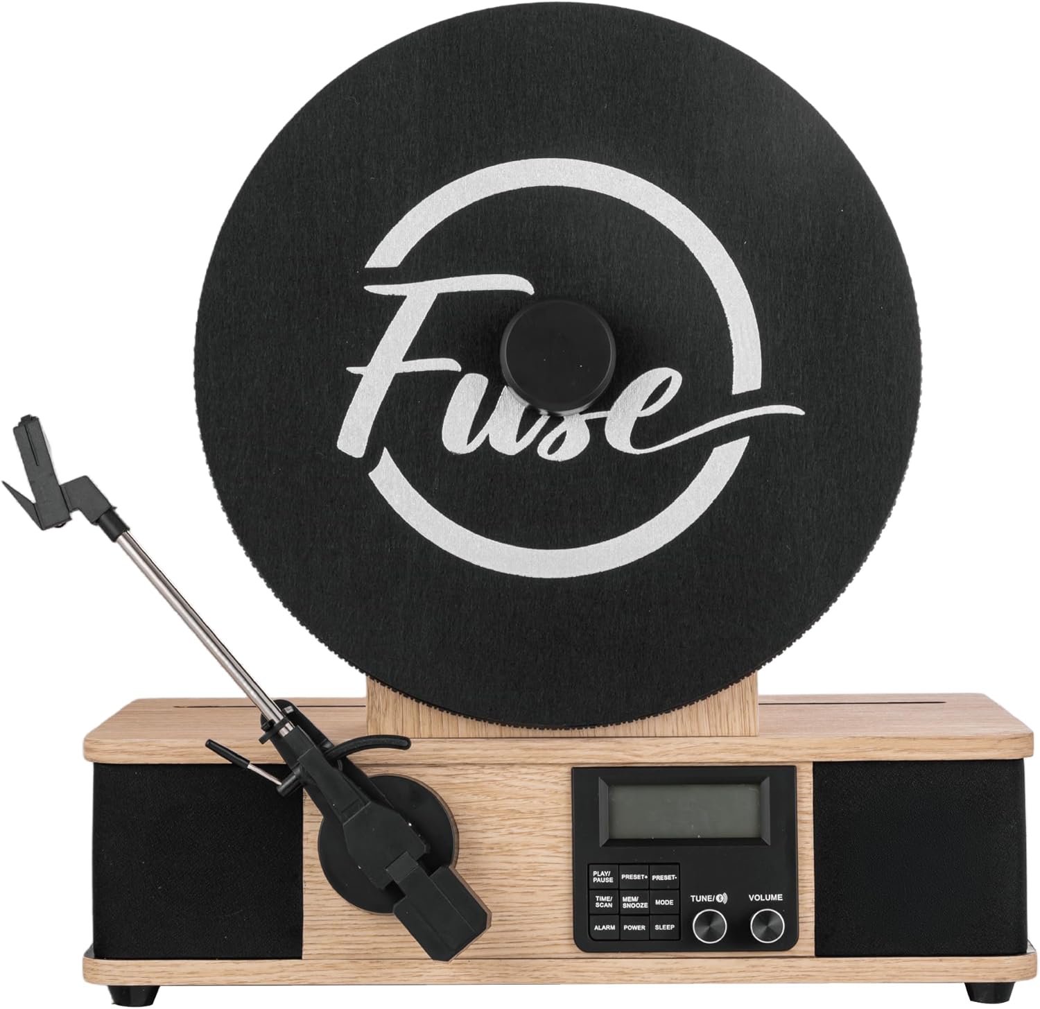 Vertical Record Player Bluetooth Turntable Built In Speakers FM Radio